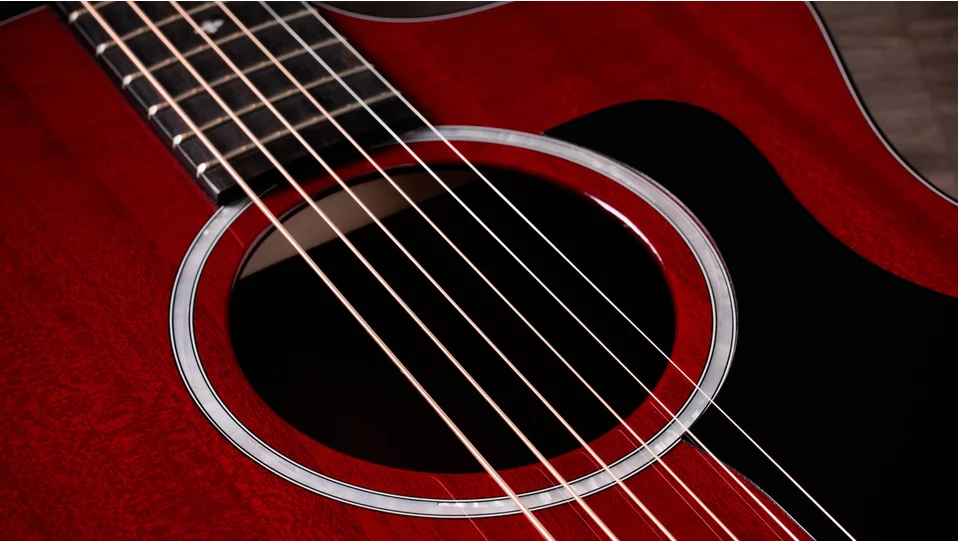 224ce Plus Special Edition, Trans Red Sapele Acoustic-Electric